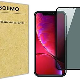 Amazon Brand - Solimo Privacy Tempered Glass Screen Protector for iPhone 11 and iPhone XR (6.1 Inch) | Edge-to-Edge Protector Coverage | Easy Installation Kit | Anti-Spy-28