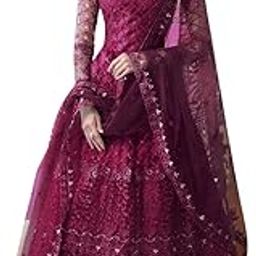 Women's Net Embroidered Semi-Stitched Gown Soni Gown-New-picture-25