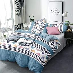 THE HOME STYLE Super Soft Glace Cotton King Size Ac Comforter/Blanket/Duvet With 1 Flat Bedsheet And 2 Pillow Cover For Double Bed(Design 2,Comforter Set,Multi),350 TC-image-73