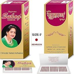 Supreme Suhag Kumkum Round Bindi Box with 15 Flaps (7, Maroon)-38