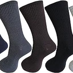 Men's Calf Length Cotton Diabetic Health Multicolored Socks (Pack of 5 Pairs)-image-13
