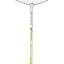 Li-Ning Bladex Spiral Unstrung Badminton Racquet, White/Lime|for Professional Players|Upto 26 Lbs|5U-G6-30