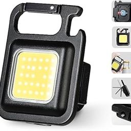 COB Rechargeable LED Keychain Light | Keychain Emergency Light 800 Lumens Bright Light with 3 Light Modes,Magnetic Base,Bottle Opener Portable Flashlight for Workshop,Repairing (Pack of 1)-picture-49