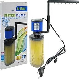 COLOURFUL - 4 in 1 Fountain Aquarium Filter | Multi-Function Submersible Filtration Air Pump | Efficient and Quiet Silent Internal Aquarium Filter for Fish Tanks (BL-1088F) Power: 15W, Output: 880L/H-4