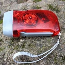 ATORSE Outdoor Handheld LED LED Hand Pressing Dynamo Torch Night Lamp Red-44