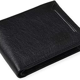Men Tan Artificial Leather Wallet - Regular Size (5 Card Slots) (Black)-31