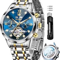 Automatic Watches for Men Original Skeleton Tourbillon Luxury Mechanical Self Winding Stainless Steel Wrist Watch Waterproof Date-image-28