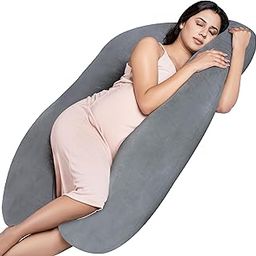 MY ARMOR Pregnancy Pillow for Women, U Shape Maternity Pillow, Pillow for Pregnant Women | 3 Months Warranty | Premium Velvet Cover, Grey-image-15