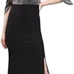 AONE CLOTHING Women's Crepe 3/4 Sleeves V Neck Side Buckle Western Bodycon Dress for Ladies & Girls-image-16