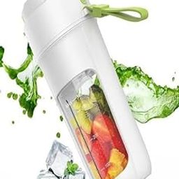 Rhonnium Portable Juice Blender Bottle | USB Rechargeable Personal Mini Blender | Mini Electric Fruit Juicer Blender 340ML | USB Rechargeable Juice Bottle-image-58