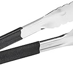 Stainless Steel Utility Kitchen Frying Cooking Serving Tong (Black)-image-34