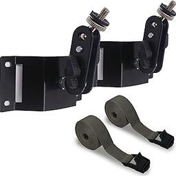 upperosey TreeDude Metal Mounting Bracket for Trail Camera & Game Camera Solar Panel, Durable Holder Tree Tied, Mounting Kit with Natural Brown Strap (2 Packs)-58
