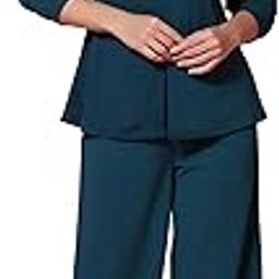 Women's Square Neck Front Slit Full Sleeve Casual Top & Trouser for Office/Meeting & Party Co-Ords Set-image-68