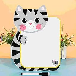 zubkas toys Double Sided Board with Calendar -(Random Design Will Send) Children’s Animal Shape Message Writing Double Sided Graffiti Drawing Board-42