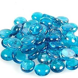 Color Stone Color Glass Gems Stones/Pebbles for Home & Garden Décor, Aquarium Décor, Vase Filler, Marble & Gravel Planted Substrate (450 Gram) (Blue)-image-5