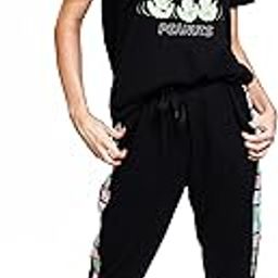 SN SWEET NIGHT Women’s Cotton Snoopy Printed Round Neck T-Shirt and Joggers Track Suit-image-86