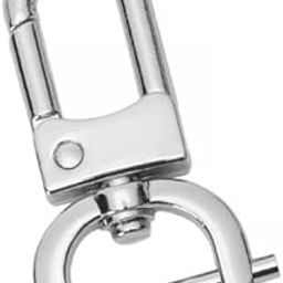 FABLOFT® 5xDetachable Snap Hook Swivel Clasp with Screw Bar DIY Purse Strap Replacement Silver White L-image-45