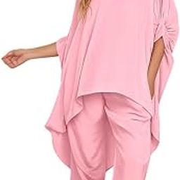 Boutique Collection Silk Crepe High Low Style Free Size Kaftan With Pant tunic Cover up Caftan Top Shirt | Festive Look-image-63
