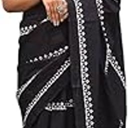 Ethnic Motifs Printed Cotton Saree-image-1