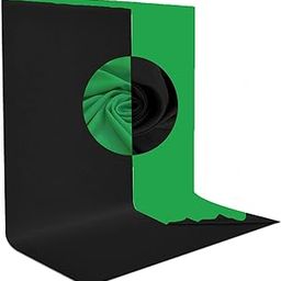 HIFFIN 8x12 ft, 2-in-1 Black Green Screen Backdrop Reversible Photography Backdrop Background, Chromakey Black Screen Green Backdrop for Photoshoot Televison Zoom Live Streaming-picture-14