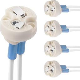 ZOREZA G4, GU5.3 Bi-Pin Ceramic Base Socket, MR16, MR11 Halogen Incandescent LED Bulb Holder Wire Connector Pack of 2-image-83