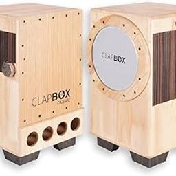 Clapbox Cajembe Cajon (4 instruments in 1) - Rubber wood (H:50 W:30 L:30) 3 Internal Snares, Natural-image-33