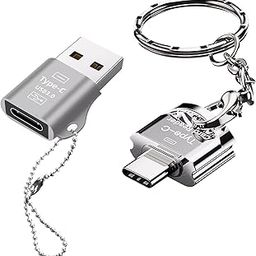 Senbos Micro SD Card Reader with USB C to USB Adapter,USB 3.1 Gen1 Type C TF Card Reader Type C Male to USB Compatible with MacBook Pro, iPad Pro, Laptops, Android Phones, Power delivery and More-13
