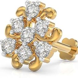925 Sterling Silver 18K Gold Plated Trinity Heart Nose Pin for Women and Girls | With Certificate of Authenticity and 925 Stamp-image-34