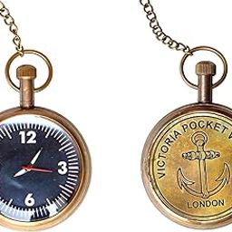 Vintage Brass Pocket Watch with Wooden Case, Elegant Timepiece, 5x5x7 cm Watch, 9.5x7x3.2 cm Case-image-19