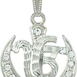 SIlver plated CZ Ek Omkar Khanda Sikh sardar punjabi pendant Fashion jewelelry latest-picture-36