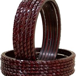 Cutting Pattern Glass Bangles Handmade Designer Chudi for Women-image-80
