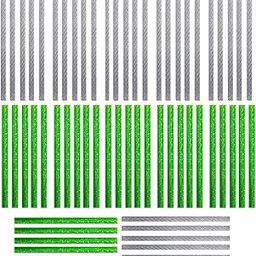 BITONA® Wind Chime Glass Tubes Wind Chime Making Accessories kit for Crafts and School Making Projects (2 pkts Green and White) Approx 128 Piece-image-12