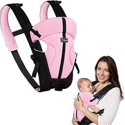 MAMA JAMA Baby Carrier Hip Seat with 4 Carry Positions Adjustable Strap & Sturdy Buckle Front Back Support Breathable Upto 15Kg Toddler Carrying Bag for 1 Month+ Babies (1Pcs, Pink & Black)-image-59