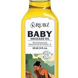 Rubz Baby Massage Oil - 60ml | Gentle Body Oil for Newborn & Infant Skin | Lightweight, Non-Sticky & Natural Baby Body Oil | Ideal for Daily Care-image-27