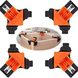 Serplex® 90 Degree Corner Clamp, 4PCS Adjustable Single Handle Spring Loaded Right Angle Clamp, Woodworking Corner Clip Quick Spring Loaded Woodworking Clamp for Woodcraft, DIY Craft-15
