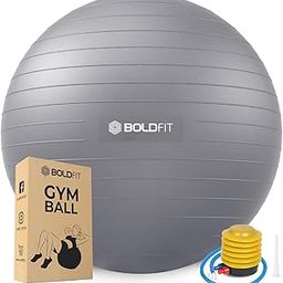 Boldfit Unisex PVC Gym Ball for Exercise & Yoga with Pump , Anti Burst Swiss Birthing Stability Ball for Workout & Fitness (Grey, Size - 65 cm)-29