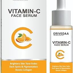Oriveda Vitamin-C Face Serum With Ferulic Acid, Mandarin Orange Extract For Dark Spots, Pigmentation & Glowing Face, boosts collagen (30 ml)-image-91