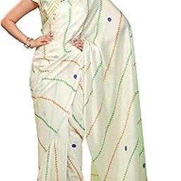 Fabcurate Saree of Swaraj – Tricolor Saree for Women Who Inspire Change | Georgette Satin | Saffron, White & Green Saree for Independence Day & Cultural Events | Length 5.5 Meters-57