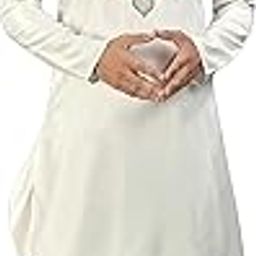 Arister Traditional Embroidered Pathani Kurta Pyjama Set, White and Black, Cotton Blend, Ethnic Wear-image-12