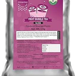 Tea Planet Boba Tea Premix – Instant Bubble Tea Powder for Smooth, Creamy Drinks | DIY Milk Tea, Lattes, Milkshakes, and Desserts | Vegan & Non-GMO, (1000gms, Mangosteen)-image-77