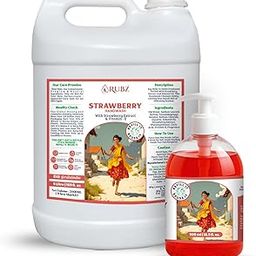 Rubz Strawberry Hand Wash | Infused With Fresh Strawberry Extracts | Refreshing & Moisturizing Formula | Refreshing & Moisturizing Formula | All Skin Types | Refill Pack 5 Litre With 500ml Bottle-image-20