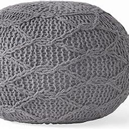 Christopher Knight Home Malibu Pouf, Charcoal-image-60