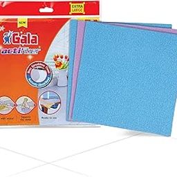 Gala 3 Pcs Actifiber Sponge Cloth for Kitchen, Table Tops and Glass Wipe (Combination of Microfiber and PVA Cloth)-picture-9