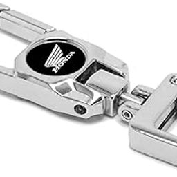 Key craft Metal Keychain compatible with Honda Motorcycle | Premium Stainless Steel Keyring with Elegant Design | Silver Color-image-30