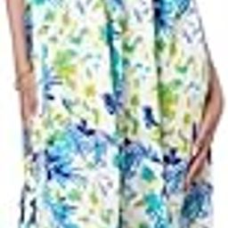Women Poly Crepe Tropical Beachwear Dress-34