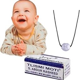 Tilasmi Moti for Teething Babies with Thread for Baby Teething and Oral Care Pack of 2-12