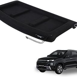 Blue Jay Parcel Tray/Dicky Tray Compatible for New Creta (2024-Till Now) | Injection Moulded OEM Type Adjustable Parcel Tray | Rare Luggage Cover | Black-image-98