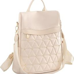 ™ Backpack Purse Satchel Bag Holder Zipper Rucksack for Ladies Traveling Women Beige | Womens Handbags & Bags-image-105