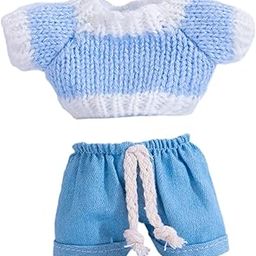 CALANDIS™ 15cm Doll Clothes Costume Doll Accessories Kids Toy Photo Props Doll Pendant blue and white-image-36
