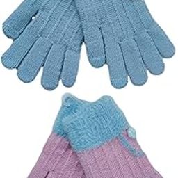 Soft warm Woolen Finger Touch Gloves for women/gloves for cold-image-32
